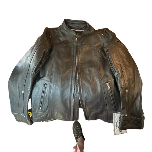 UNIK WOMEN xl Heavy NWT Leather Jacket + Line